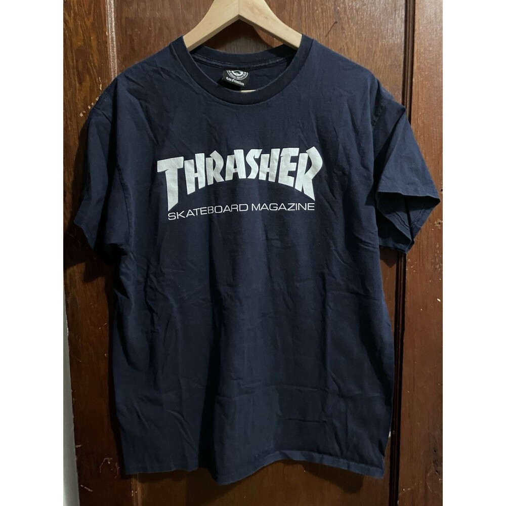 Vintage Thrasher Shirt Navy Large